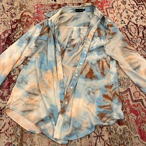 Oversized Blue Button up